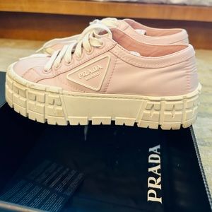 PRADA Double Wheel nylon gabardine sneakers
